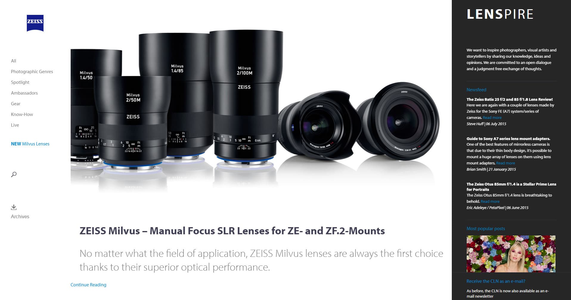 LENSPIRE – The New Photography Platform from ZEISS