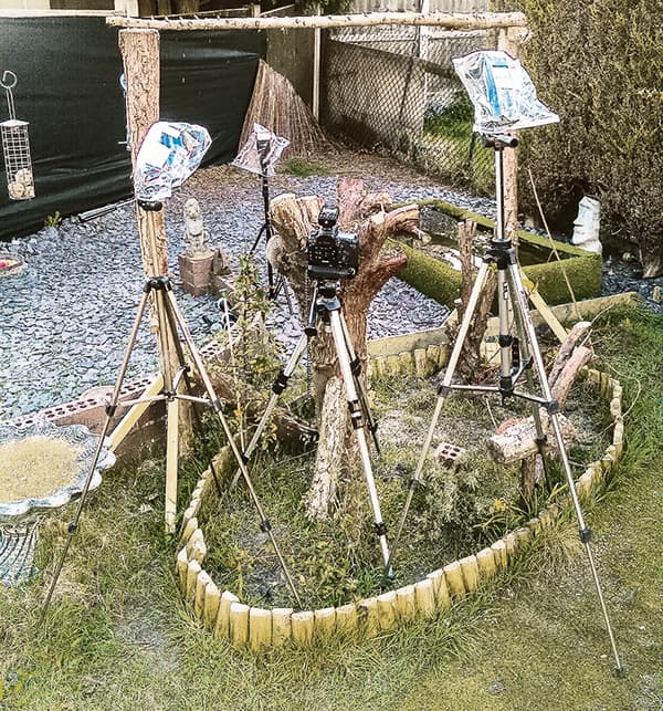 Adrian’s set-up in his back garden