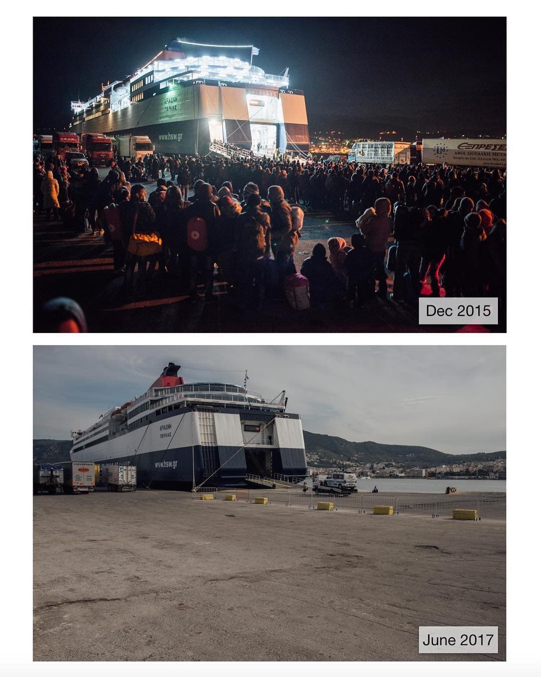 Fascinating before and after images of refugee crisis epicentre