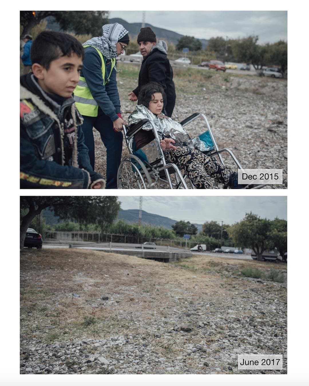 Fascinating before and after images of refugee crisis epicentre