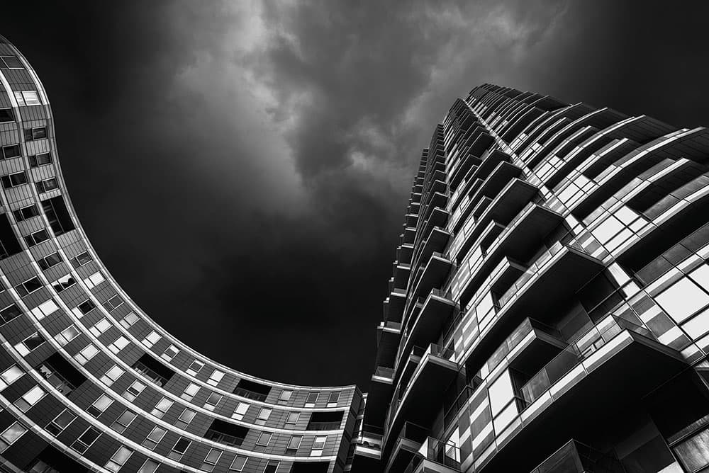 Monochrome residential building London