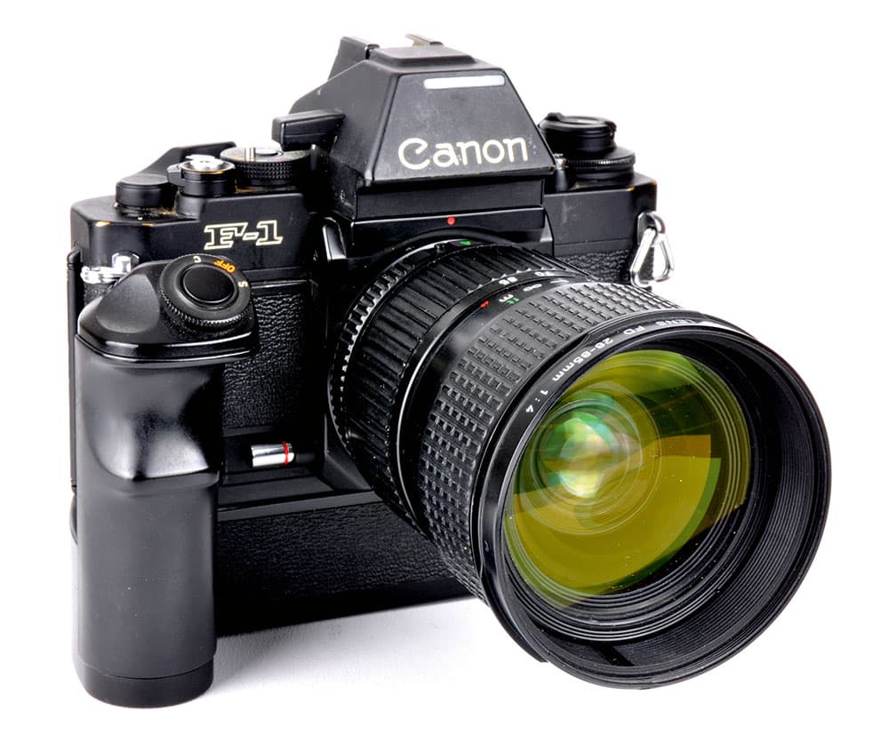 Second-hand film cameras Canon New F-1