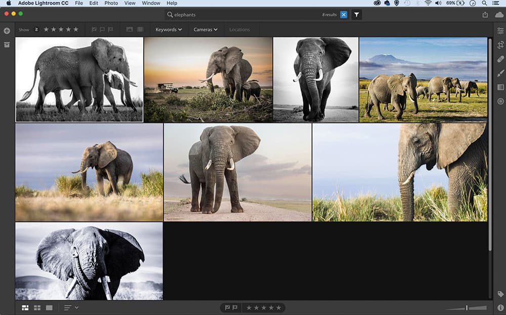 Lightroom smart searches