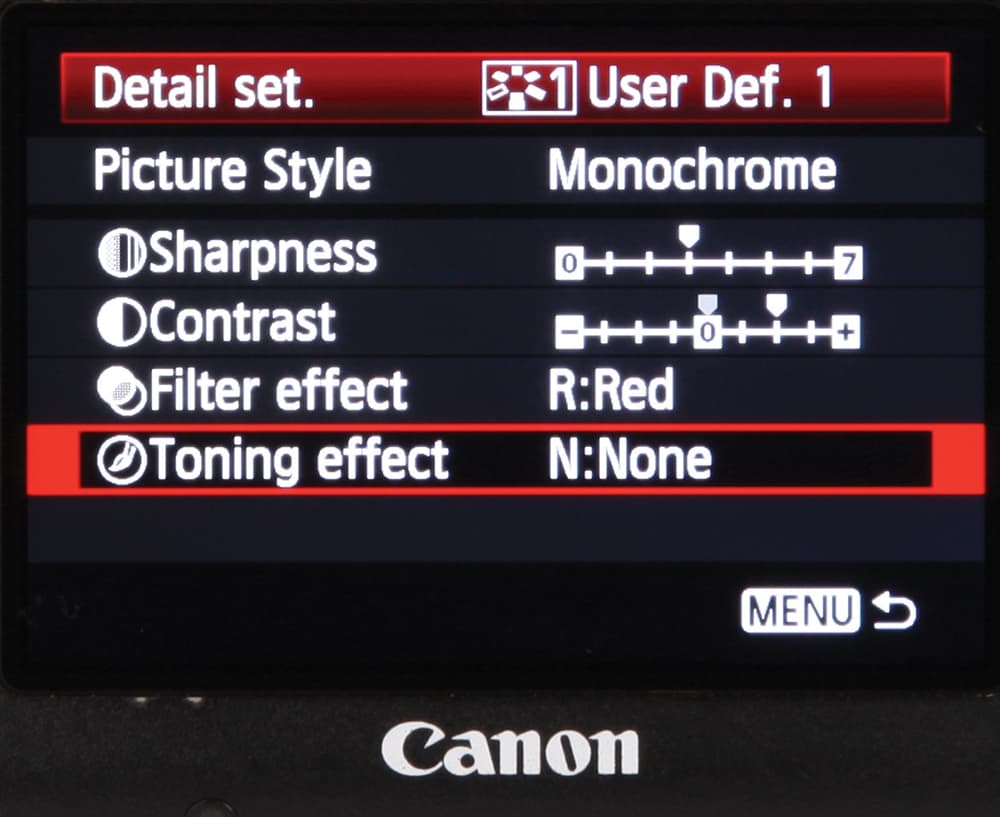 set up your own canon picture style