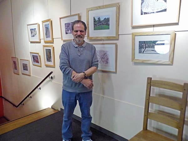 Michael Duke at a recent exhition of his work