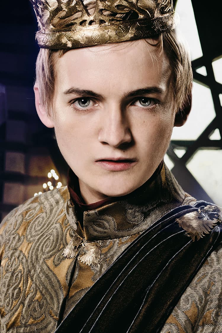 Actor Jack Gleeson as King Joffrey Baratheon. Shot on set using a Nikon D800 with a 50mm f/1.4 lens