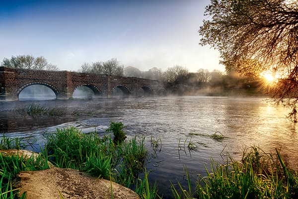 Often cited as the oldest bridge in Dorset, White Mill Bridge makes a brilliant location at sunrise