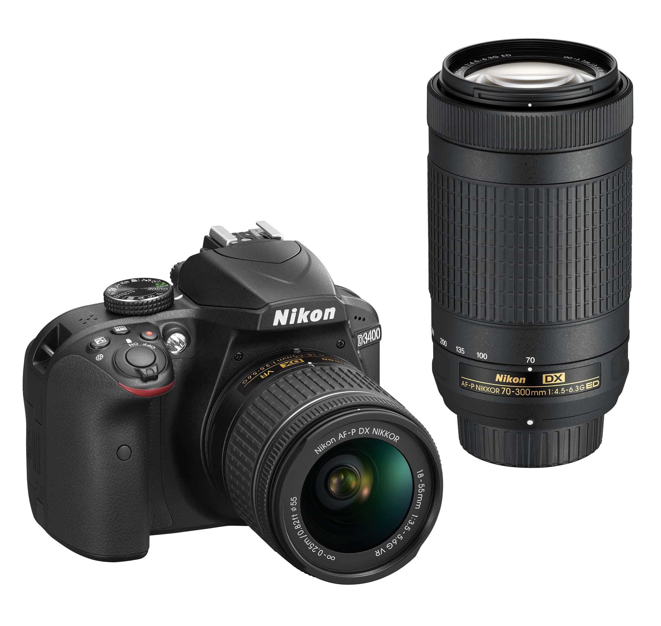 The AF-P DX Nikkor 70–300mm f/4.5–6.3G ED with the Nikon D3400