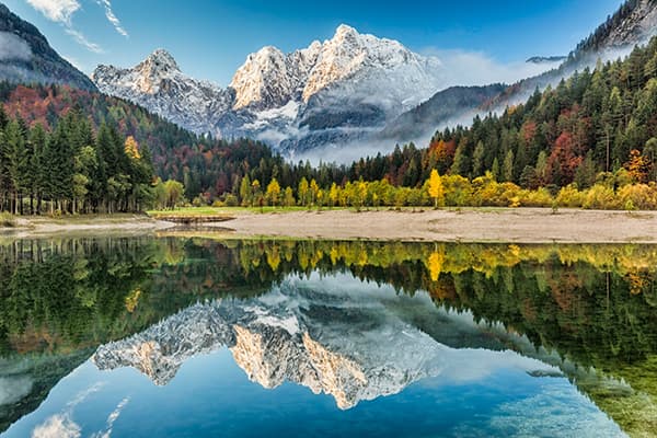‘Kranjska Gora, Slovenia’. For this shot, Guy used a high-quality wideangle zoom lens and a middle aperture of f/11 to achieve maximum quality. He manually focused using live view