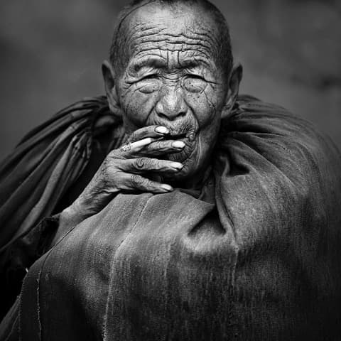 Portrait of elderly Chinese man
