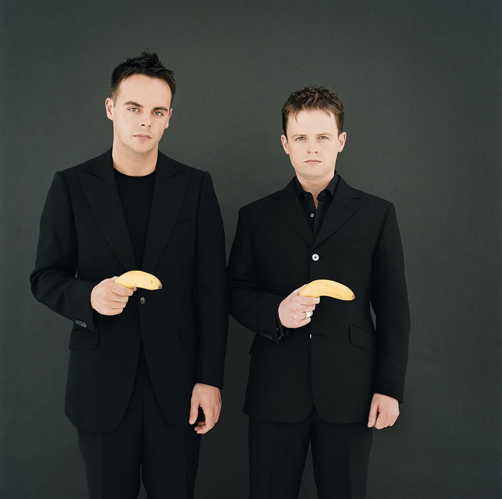 Harry Borden Ant and Dec with bananas