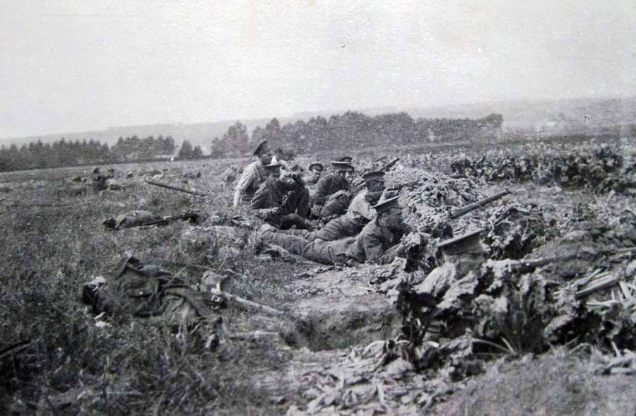Vest pocket kodak 1st Battalion East Lancashire Regiment take cover