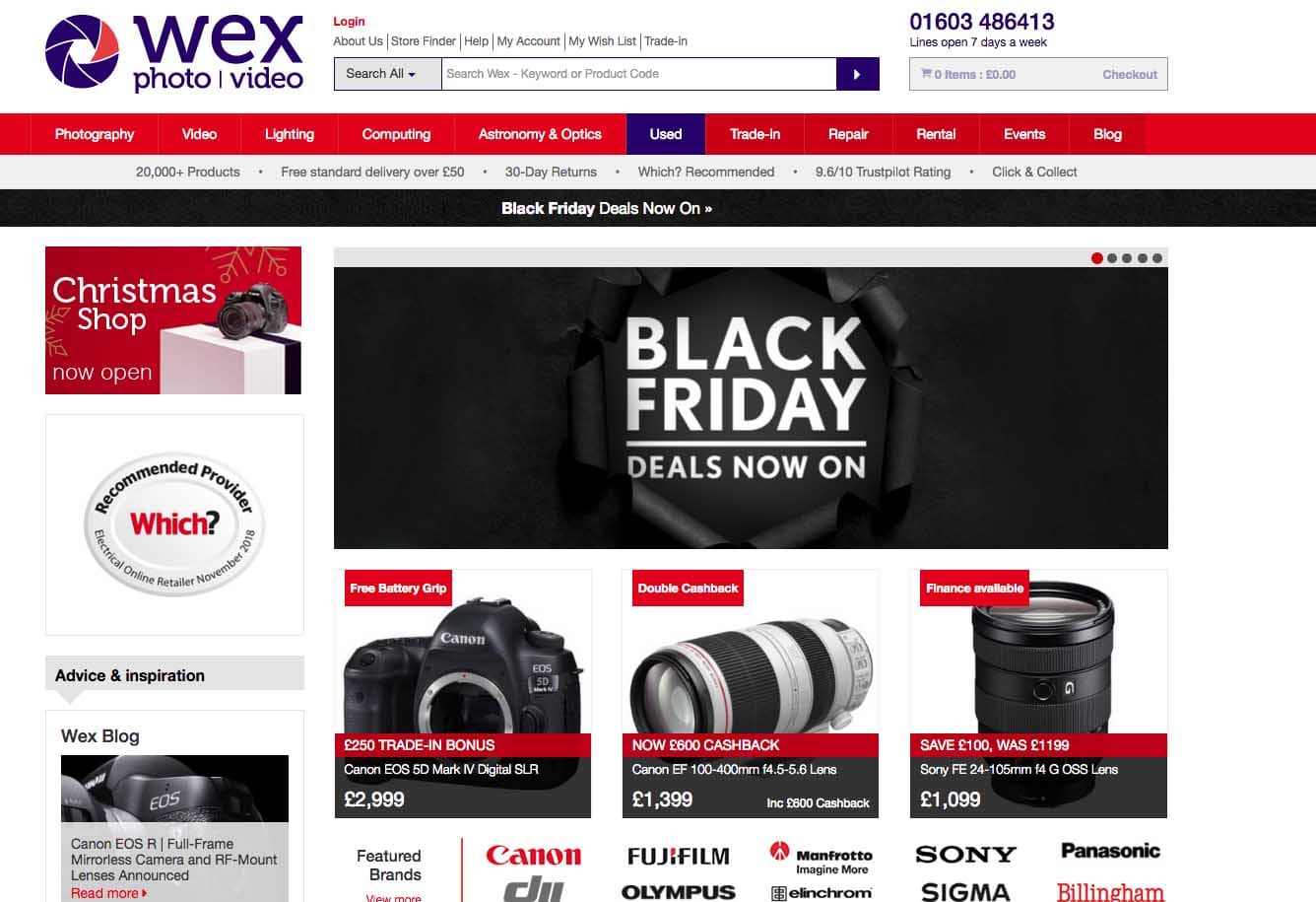 Black Friday camera deals at Wex Photo and Video